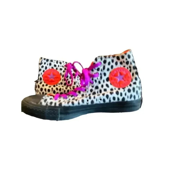 CONVERSE ALL STAR high top animal print with neon accent size 8 - Picture 2 of 9
